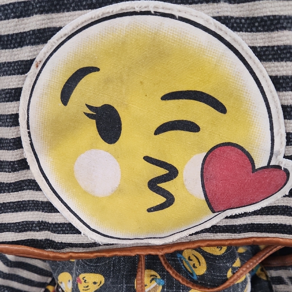 Emoji Striped Backpack - Picture 2 of 11
